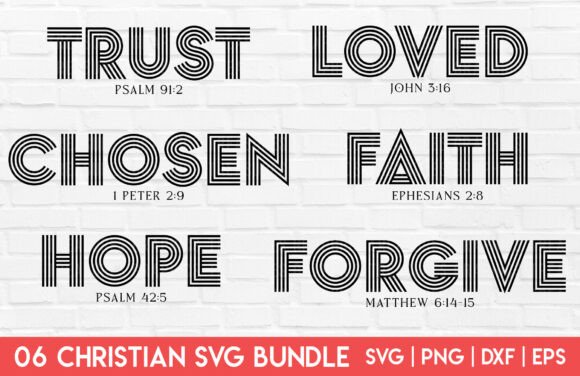 Christian PNG SVG Bundle Jesus Faith: Graphics & T-Shirt Designs