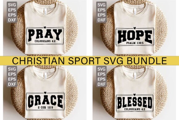 Christian Sport SVG Bundle: Graphics & T-Shirt Designs