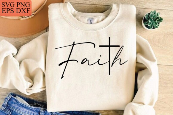 Faith Cross SVG Graphics for T-Shirt Designs