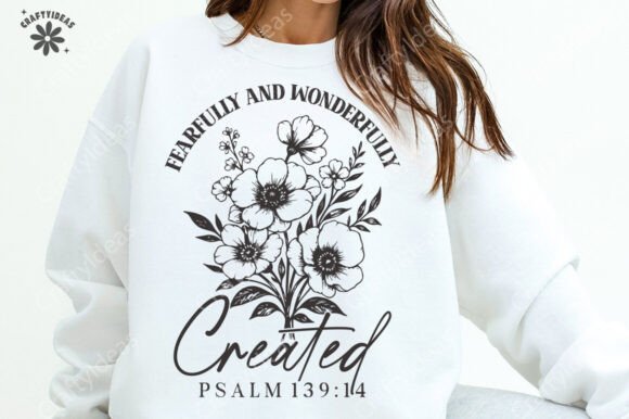 Floral Bible Verse SVG: Graphics for T-Shirt Designs
