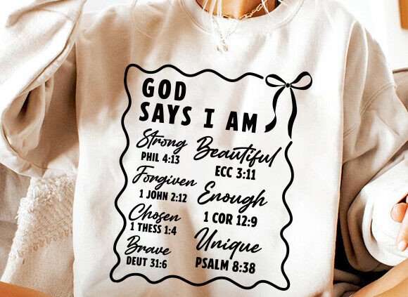 God Says I Am Coquette Graphics for T-Shirt Designs