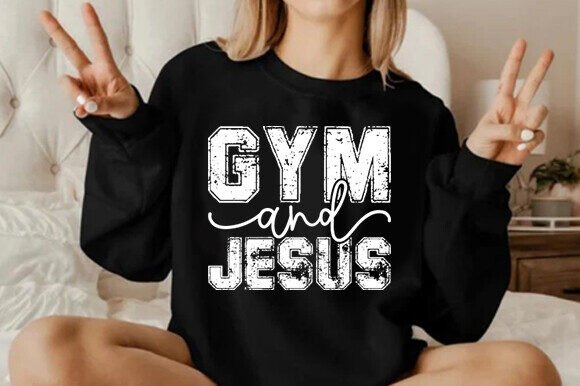GYM and Jesus SVG Graphics for T-Shirt Designs