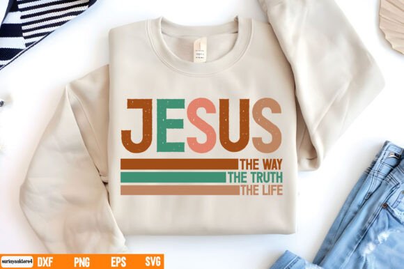 Jesus SVG PNG Graphics for Faith T-Shirt Designs