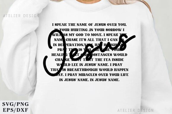 Jesus SVG PNG Sweatshirt Christian Graphics & T-Shirt Designs