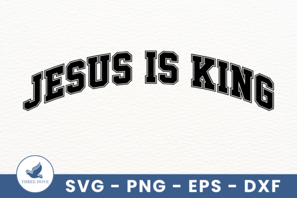 Retro Jesus is King Varsity SVG: Graphics & T-Shirt Designs