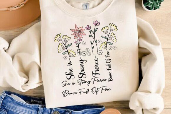 She is Strong SVG Graphics for T-Shirt Designs